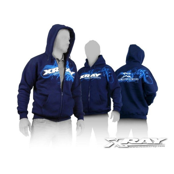 Sweat zippé a capuche XRAY Bleu (XXXL) - XRAY - 395600XXXL