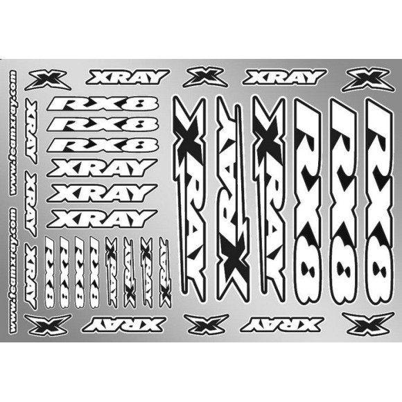 XRAY RX8 STICKER FOR BODY - WHITE - 397360 - XRAY