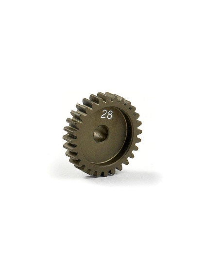 NARROW ALU PINION GEAR - HARD COATED 28T / 48 - 305928 - XRAY