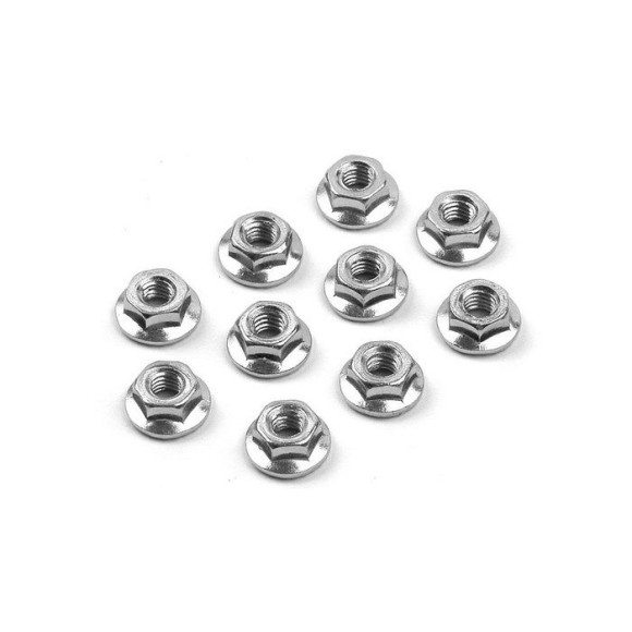Nut M4 With Serrated Flange  (10) - XRAY - 960240