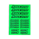 Stickers sheet Associated Fluo green Size A5 - AIGOIN RACING - AR3011
