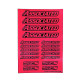 Stickers Associated Rose Fluo sur format A5 - AIGOIN RACING - AR3012