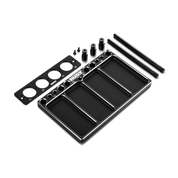Plateau alu Hudy pour diffs et amortisseurs TT 1/8 - HUDY - 109802
