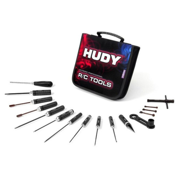 Set Of Tools + Carrying Bag - For 1/8 Off-Road Cars - HUDY - 190003