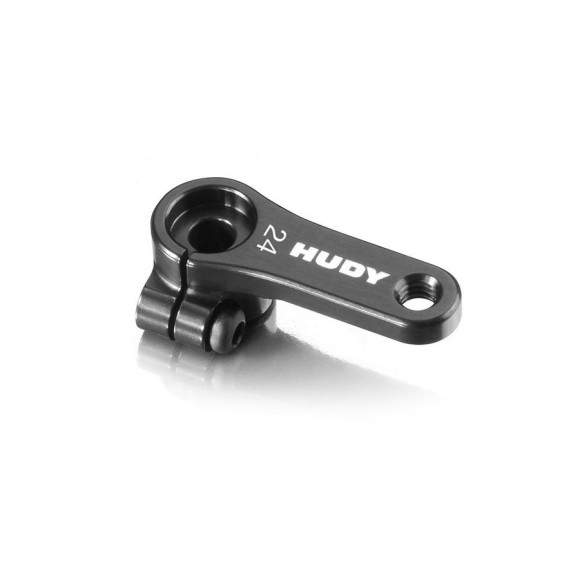 Palonnier direction alu déporté avec vis 24T - HUDY - 293402
