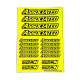 Stickers Associated Jaune Fluo sur format A5 - AIGOIN RACING - AR3009