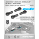 XB8 Chapes tirant servos 5.8mm - Graphite (4) - XRAY - 352670-G