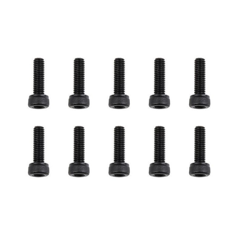TEAM CORALLY - STEEL SCREWS M3 X 10MM - HEX SOCKET HEAD - 10 - C-3000