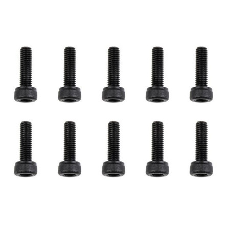 TEAM CORALLY - STEEL SCREWS M3 X 10MM - HEX SOCKET HEAD - 10 - C-3000
