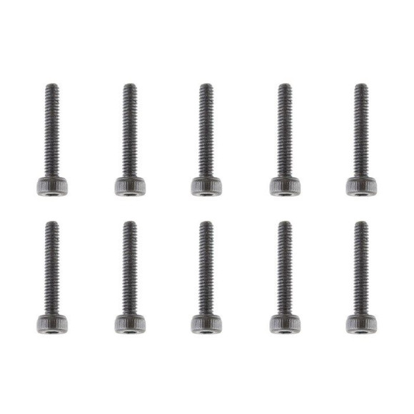 TEAM CORALLY - STEEL SCREWS M2 X 12MM - HEX SOCKET HEAD - 10 - C-3002