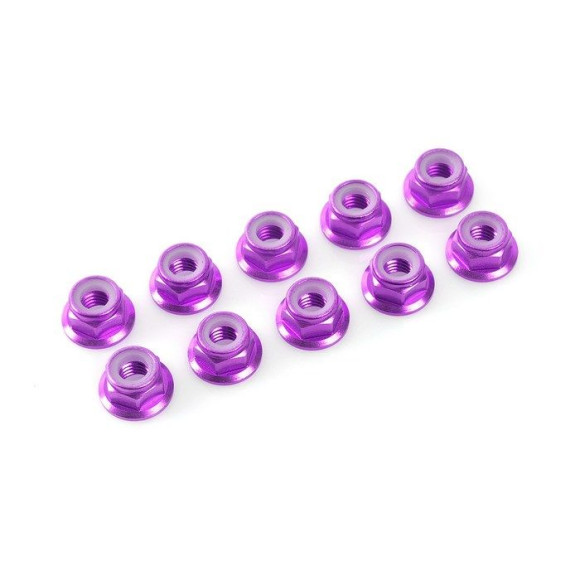 Nylstop épaulé alu M4 - Violet - 10pcs - CORALLY - C-31132