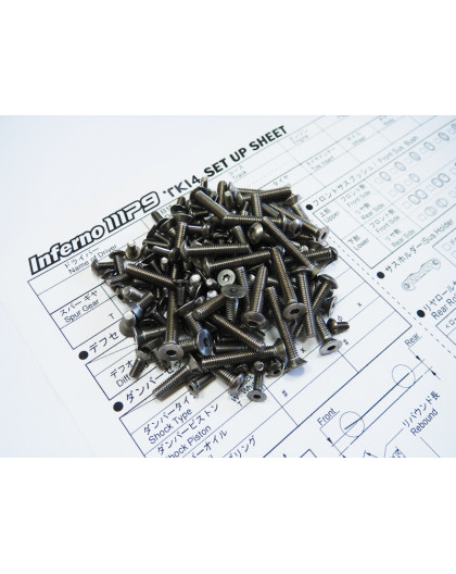 Kit de visserie titane hexagonale MP9 TKI4 - HIRO SEIKO - 48073