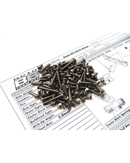 Kit de visserie titane hexagonale RC10B6D - HIRO SEIKO - 48076