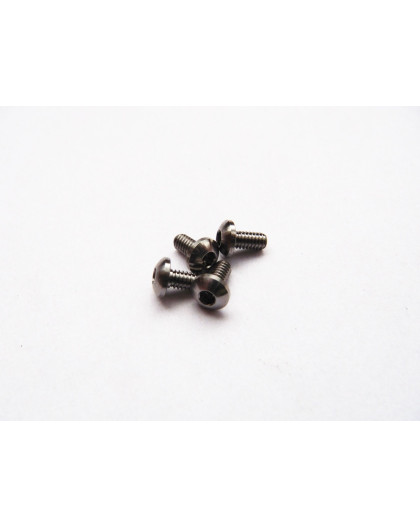  Titanium Hex Socket Button Head Screw M2X4 (4) - HIRO SEIKO - 48108