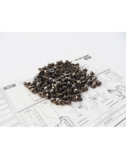 Kit de visserie titane hexagonale T4'18 (101pcs) - HIRO SEIKO - 48199
