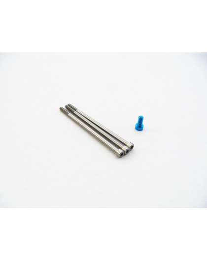  Xerun V10 G3 Titan/Alum. Screw Set [T-Blue] - HIRO SEIKO - 48340