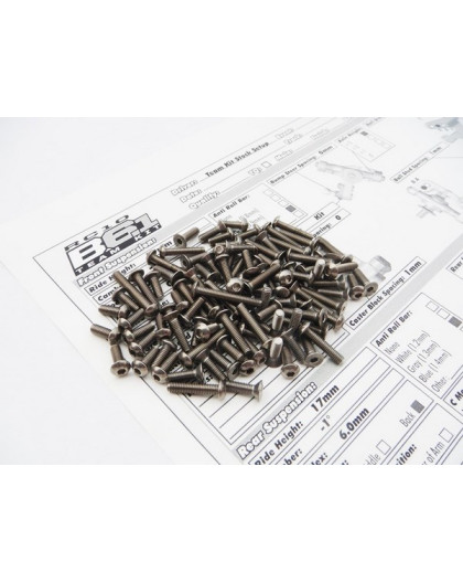 Kit visserie titane hexagonale RC10B6.1 et B6.1D - HIRO SEIKO - 48346