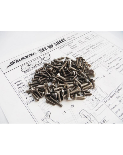 Kit de visserie titane hexagonale S35-3 (146pcs) - HIRO SEIKO - 48370