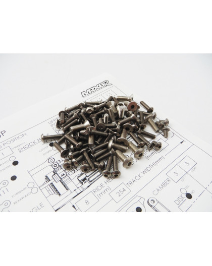 Kit de visserie titane hexagonale MRX-6R - HIRO SEIKO - 48391
