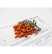 Kit visserie titane/alu hexagonale X1'19 Orange - HIRO SEIKO - 48412