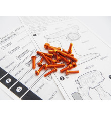 Kit de visserie alu M17 Orange - HIRO SEIKO - 48410