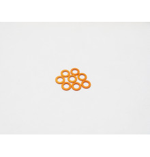Rondelles alu 3mm 1.0mm (8) Orange - HIRO SEIKO - 48456
