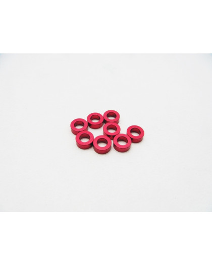  3mm Alloy Spacer Set (2.0T) [Red] - HIRO SEIKO - 48464