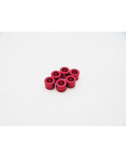  3mm Alloy Spacer Set (3.0T) [Red] - HIRO SEIKO - 48478