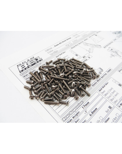 Kit visserie titane hexagonale RC10B6.3 et B6.3D - HIRO SEIKO - 48671