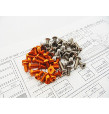 Kit visserie titane/alu hexagonale Orange X12'22 - HIRO SEIKO - 48686