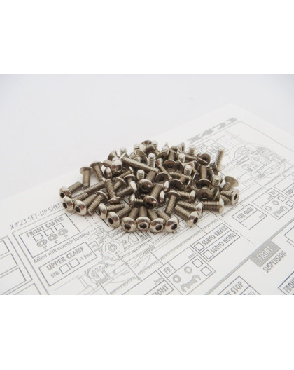 X4'23 Titanium Hex Socket Screw Set 112 Pcs - HIRO SEIKO - 48849