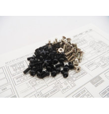X4'23 Titan/Alum Hex Socket Screw Set Noir - HIRO SEIKO - 48851