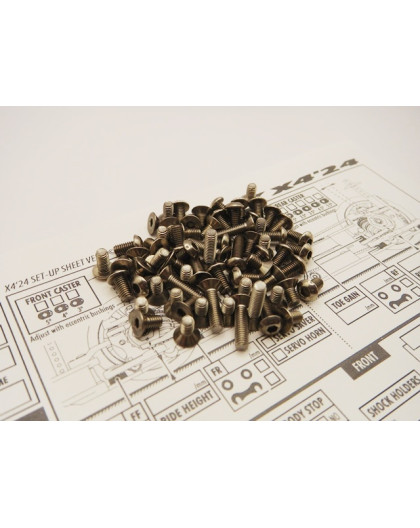 X4'24 Titanium Hex Socket Screw Set 118 Pcs - HIRO SEIKO - 48922