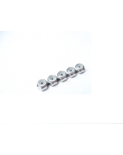  2mm Alloy Nylon Nut [Silver] - HIRO SEIKO - 69212