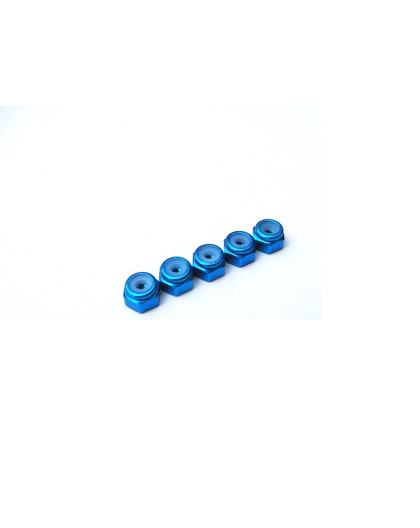 2mm Alloy Nylon Nut [Tamiya-Blue] - HIRO SEIKO - 69213