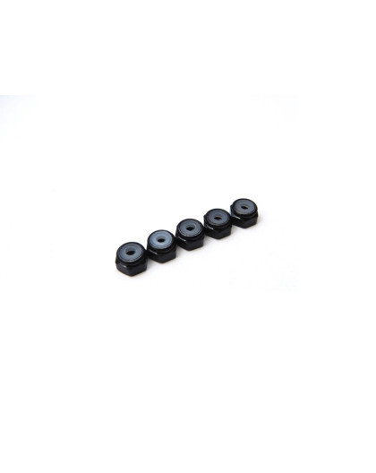  2mm Alloy Nylon Nut [Black] - HIRO SEIKO - 69217