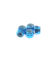  3mm Alloy Nylon Nut [Tamiya-Blue] - HIRO SEIKO - 69219