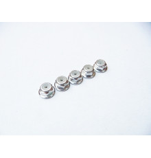  2mm Alloy Flange Nylon Nut [Silver] - HIRO SEIKO - 69230