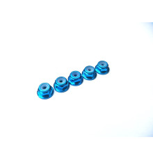  2mm Alloy Flange Nylon Nut [Tamiya-Blue] - HIRO SEIKO - 69231