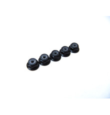  2mm Alloy Flange Nylon Nut [Black] - HIRO SEIKO - 69235
