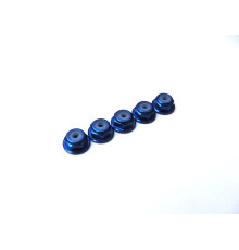  2mm Alloy Flange Nylon Nut [Yokomo-Blue] - HIRO SEIKO - 69232