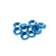  4mm Alloy Countersunk Washer [Tamiya-Blue] - HIRO SEIKO - 69255