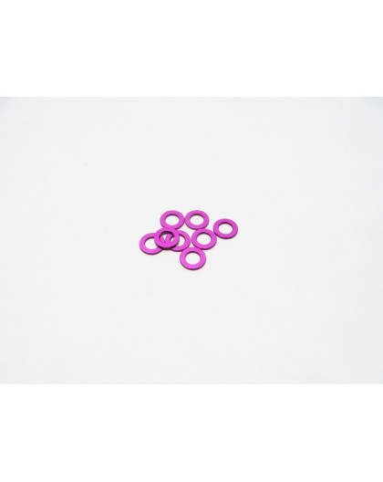 3mm Alloy Spacer Set (0.5T/0.75T/1.0T) [Purple] - HIRO SEIKO - 69451