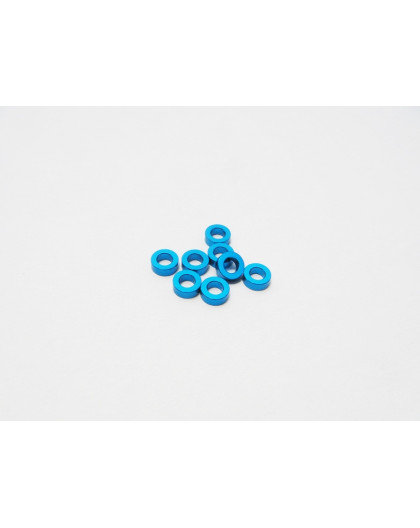  3mm Alloy Spacer Set (1.5T/2.0T/2.5T) [T-Blue] - HIRO SEIKO - 69456