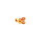 4mm Alloy Flange Nylon Nut [Orange] - HIRO SEIKO - 69561