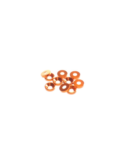  3mm Alloy Countersunk Washer [Orange] - HIRO SEIKO - 69562
