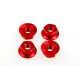  4mm Alloy Serrated Wheel Nut [Red] - HIRO SEIKO - 69594