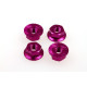  4mm Alloy Serrated Wheel Nut [Purple] - HIRO SEIKO - 69593