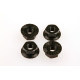  4mm Alloy Serrated Wheel Nut [Black] - HIRO SEIKO - 69597