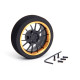  Aluminum Steering Mf Wheel 7-Spoke [Fbk+Gold] - HIRO SEIKO - 69712